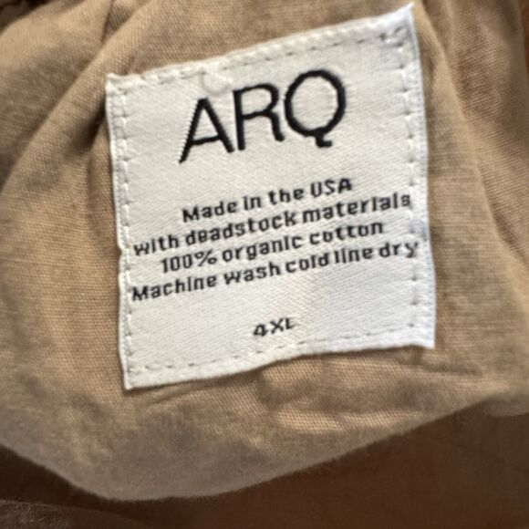 ARQ‎ Lucy top 4XL Taupe Minimalist Organic Cotton Cropped Made In USA - Picture 2 of 5
